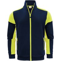 Sweatshirtjacka Marinblå/neongul Printer PRIME