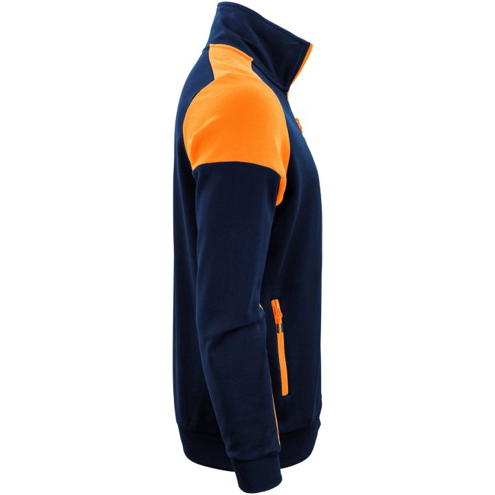 Sweatshirtjacka Marinblå/neonorange Printer PRIME s – billede 4