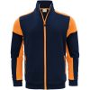 Sweatshirtjacka Marinblå/neonorange Printer PRIME s – miniature 1