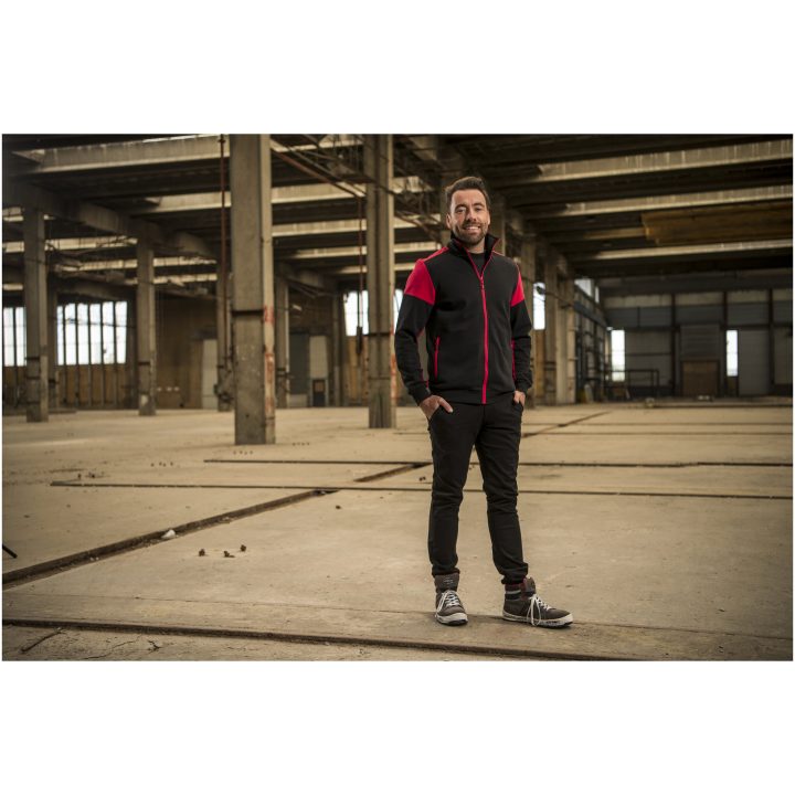 Sweatshirtjacka Svart/röd Printer PRIME s – billede 6