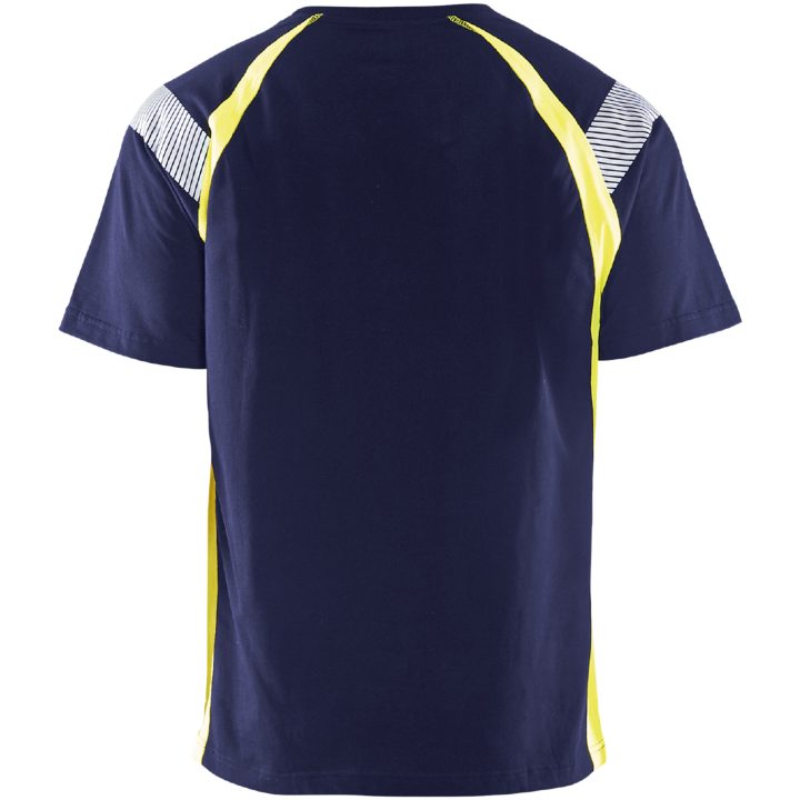 T-shirt 33321030 Marine / Gul BLÅKLÄDER T-SHIRT 33321030 MARINE/GUL XS – billede 2