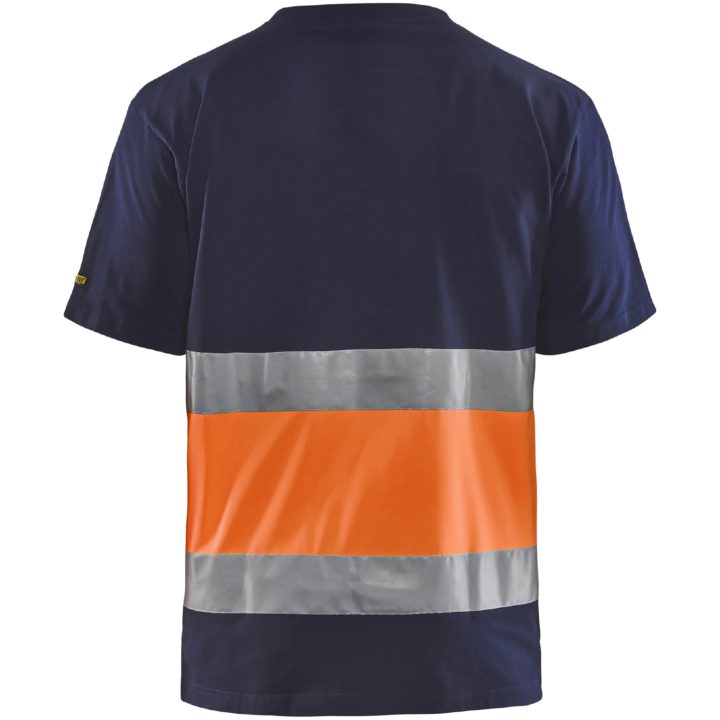 T-shirt 33871030 Marine / Hivisorange BLÅKLÄDER T-SHIRT 33871030 MARINE/ORA XS – billede 2