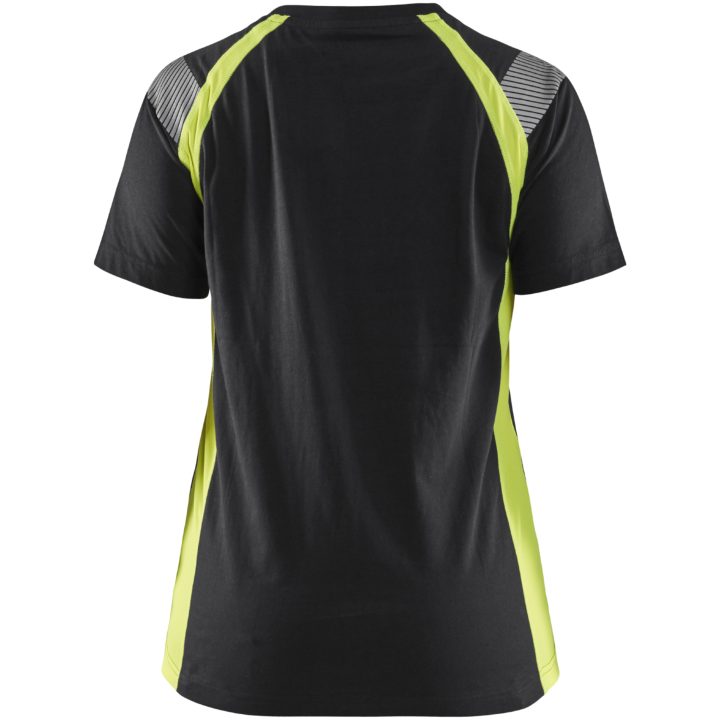 T-shirt 34021030 Sort / Hivisgul BLÅKLÄDER T-SHIRT 34021030 SORT/GUL XS – billede 2