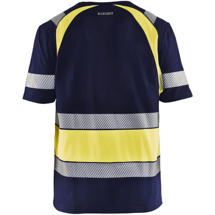 T-shirt 34211030 Marine / Hivisgul BLÅKLÄDER T-SHIRT 34211030 MARINE/GUL XS – billede 2