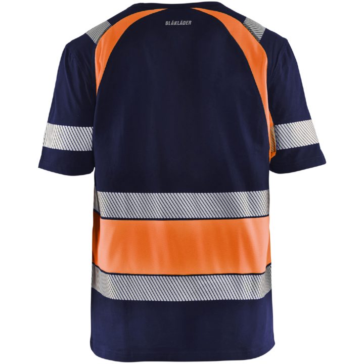 T-shirt 34211030 Marine / Hivisorange BLÅKLÄDER T-shirt 34211030 MARINE/ORANGE XS – billede 2
