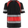 T-shirt 34211030 Sort / Hivisrød BLÅKLÄDER T-SHIRT 34211030 SORT/RØD XS – miniature 2