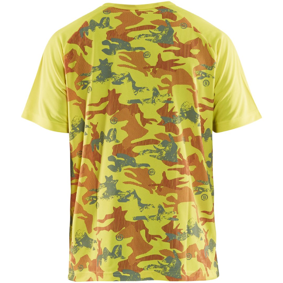 T-shirt 34251011 Hivisgul / Grå BLÅKLÄDER T-SHIRT 34251011 GUL/GRÅ XS – billede 2