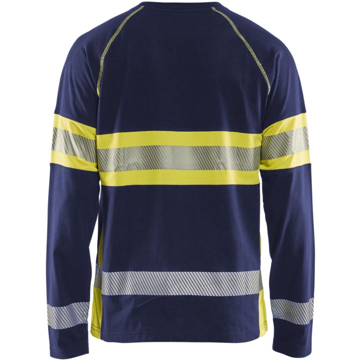 T-shirt 35101030 Marine / Hivisgul BLÅKLÄDER T-SHIRT 35101030 MARINE/GUL XS – billede 2