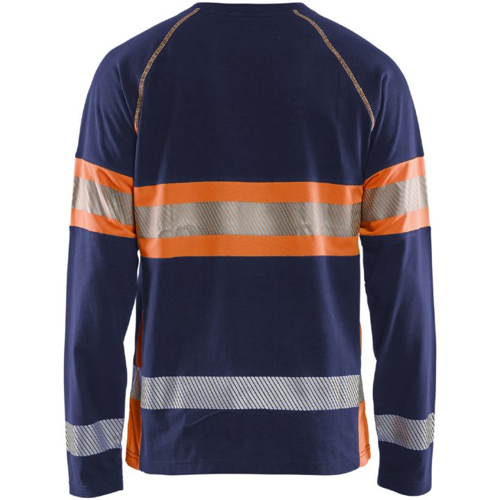 T-shirt 35101030 Marine / Hivisorange BLÅKLÄDER T-SHIRT 35101030 MARINE/ORANGE XS – billede 2
