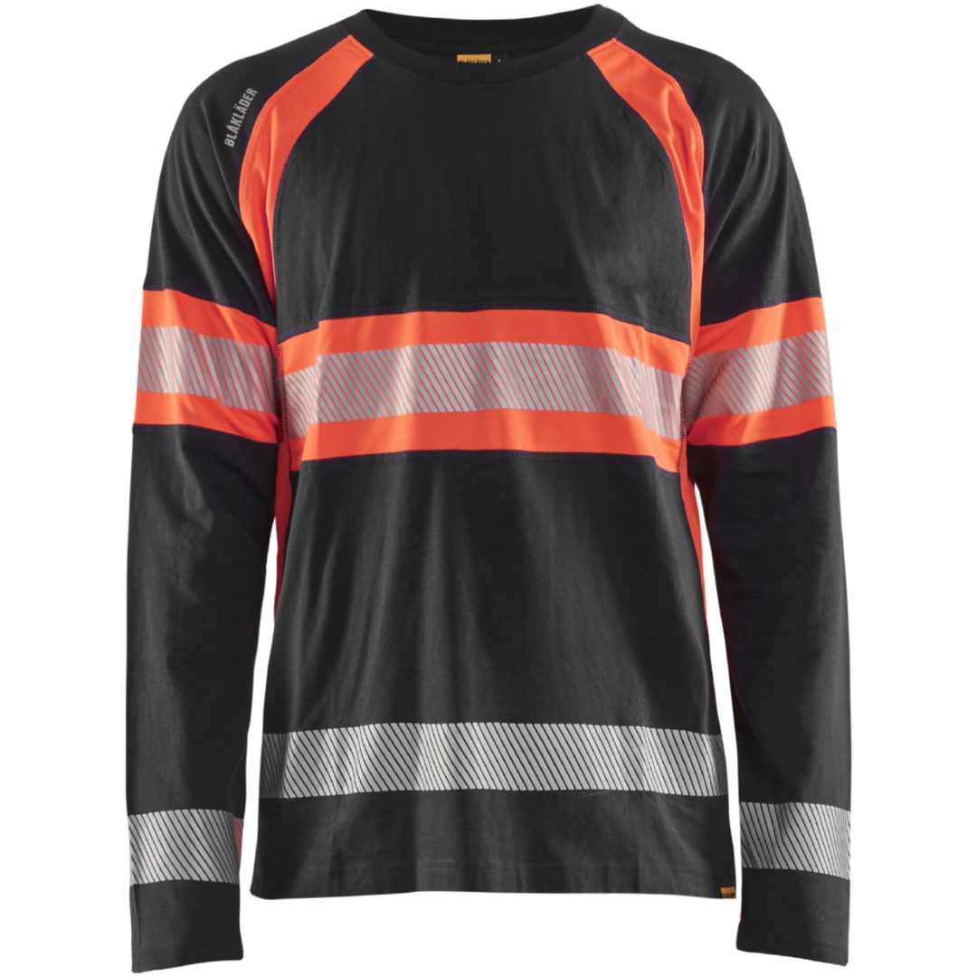 T-shirt 35101030 Sort / Hivisrød BLÅKLÄDER T-SHIRT 35101030 SORT/RØD XS