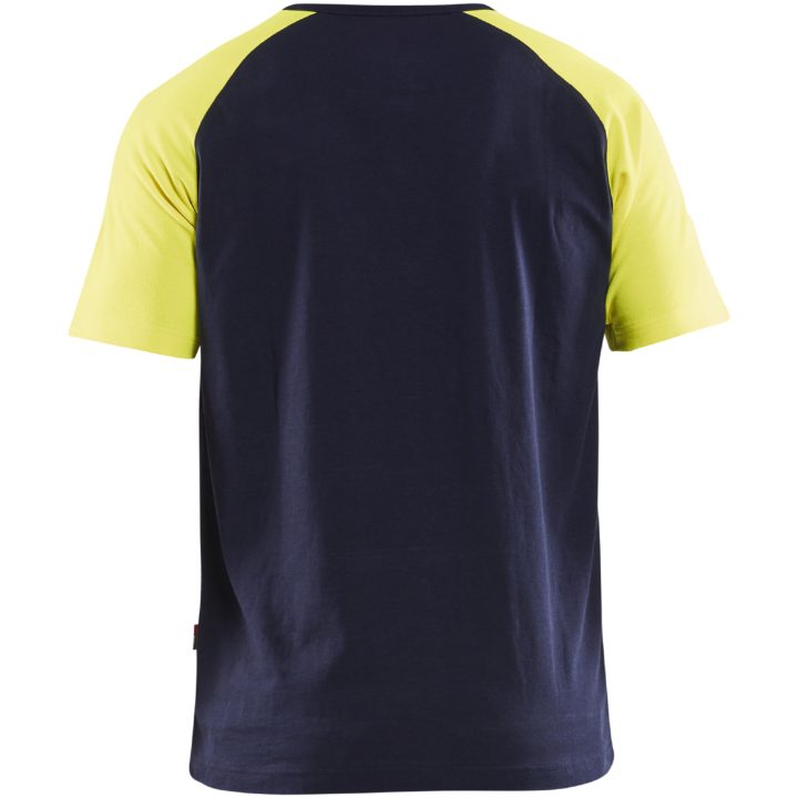 T-shirt 35151030 Marine / Hivisgul BLÅKLÄDER T-SHIRT 35151030 MARINE/GUL XS – billede 2