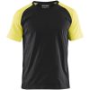 T-shirt 35151030 Sort / Hivisgul BLÅKLÄDER T-SHIRT 35151030 SORT/GUL XS – miniature 1