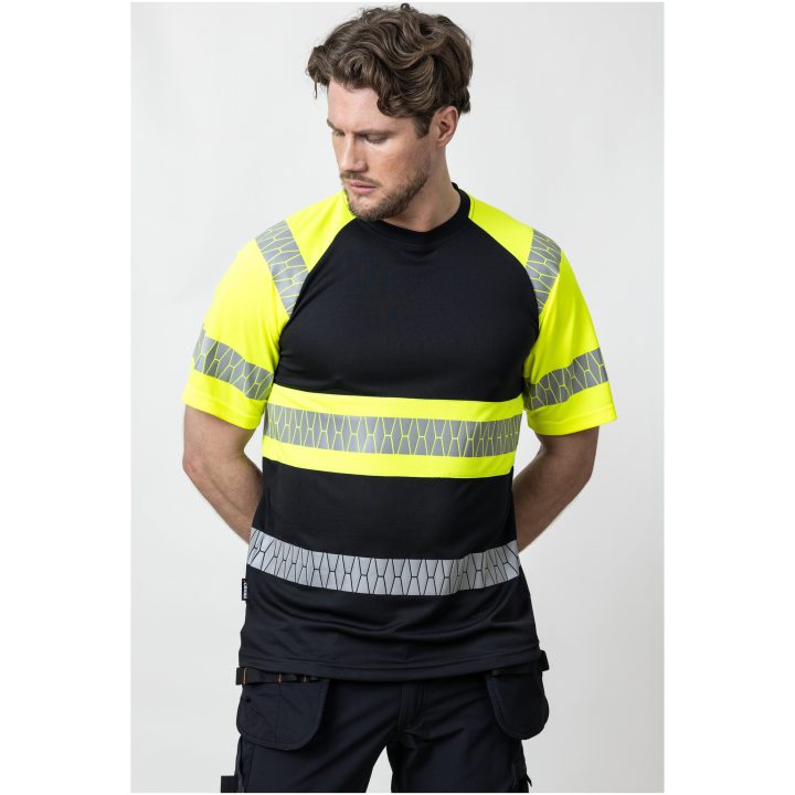 T-shirt 5226 Varsel Svart Gul Jobman – billede 5