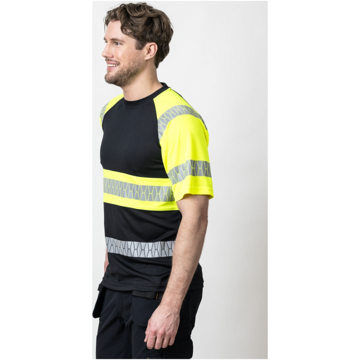 T-shirt 5226 Varsel Svart Gul Jobman – billede 6