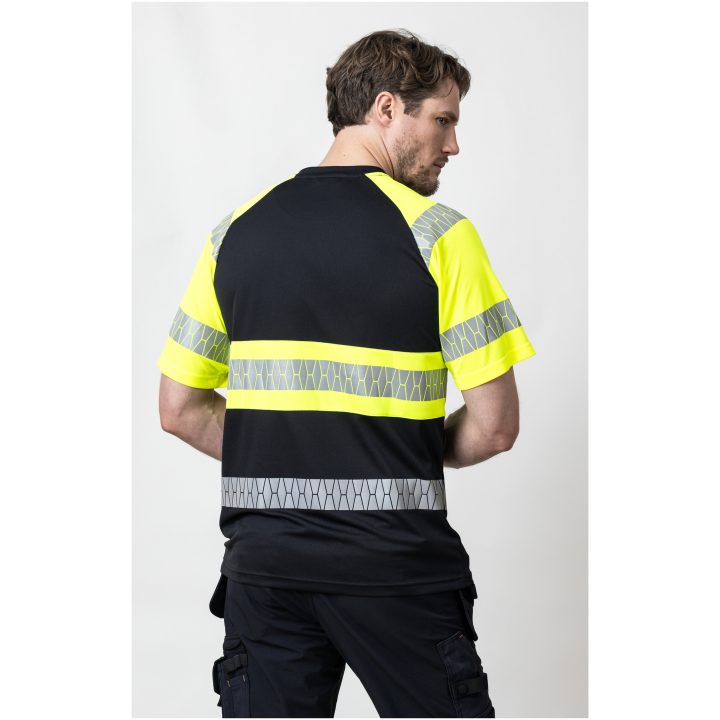T-shirt 5226 Varsel Svart Gul Jobman – billede 7