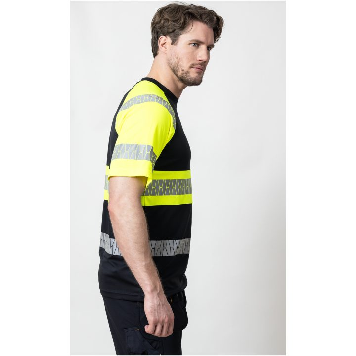 T-shirt 5226 Varsel Svart Gul Jobman – billede 8