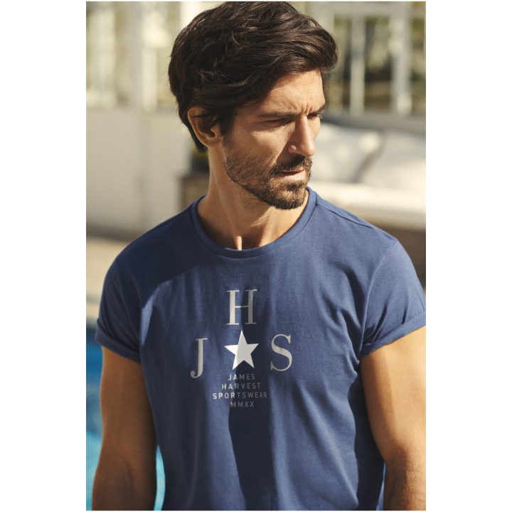 T-shirt American U Vit James Harvest – billede 6