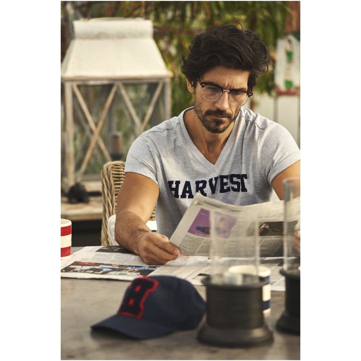 T-shirt American V Askgrå James Harvest – billede 7