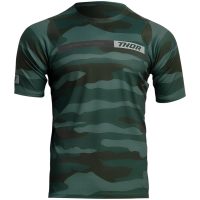 T-shirt Assist Kortærmet Performance Grøn Camo THOR