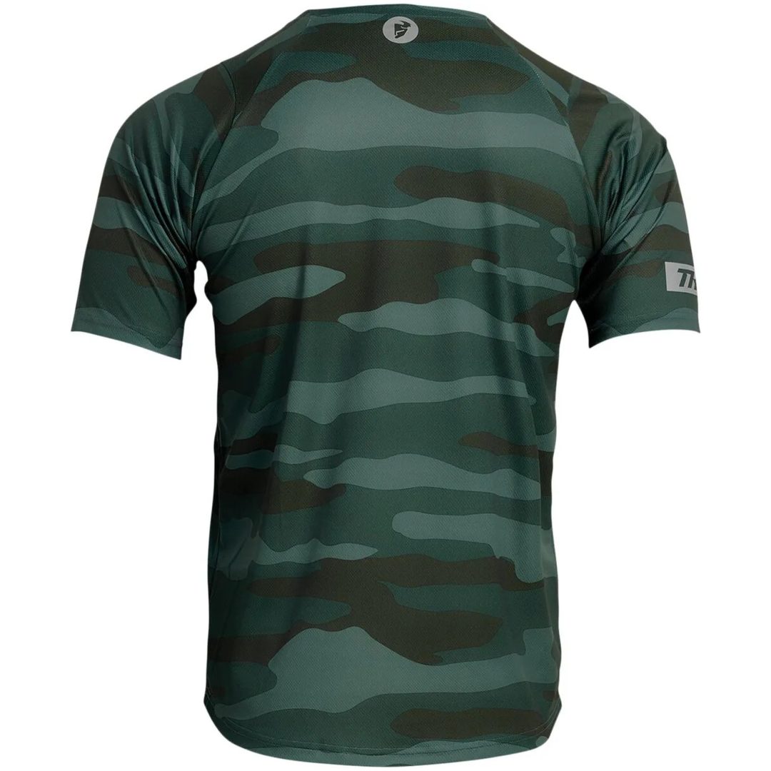 T-shirt Assist Kortærmet Performance Grøn Camo THOR XS – billede 3