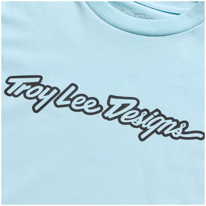 T-shirt Børn Signature Lyseblå TROY LEE DESIGNS Ys – billede 3