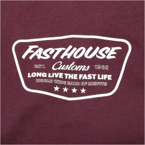 T-Shirt Crest Mørkerød Fasthouse