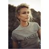 T-shirt Dam American Lady Brun James Harvest – miniature 4