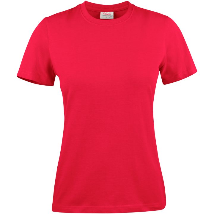T-shirt Dam Heavier Pro Röd Printer Essentials XS – billede 3