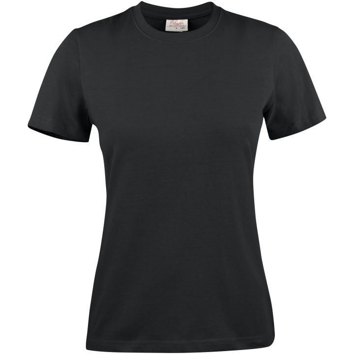 T-shirt Dam Heavy Svart Printer Essentials XS – billede 5