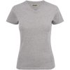 T-shirt Dam Heavy V-neck Gråmelerad Printer Essentials XS – miniature 1