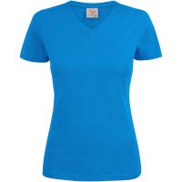 T-shirt Dam Heavy V-neck Havsblå Printer Essentials