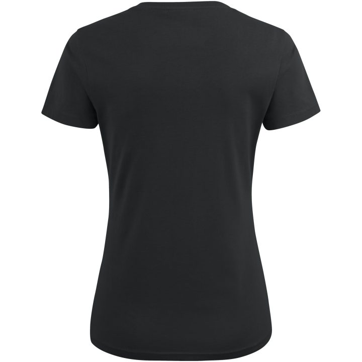 T-shirt Dam Heavy V-neck Svart Printer Essentials XS – billede 2