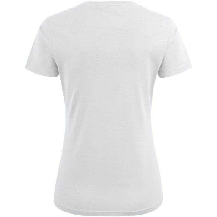 T-shirt Dam Heavy V-neck Vit Printer Essentials XS – billede 6