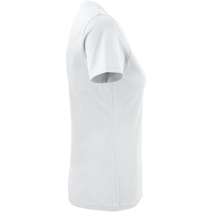 T-shirt Dam Heavy V-neck Vit Printer Essentials XS – billede 7