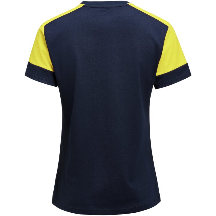T-shirt Dam Prime T Marinblå/neongul Printer PRIME XS – billede 2