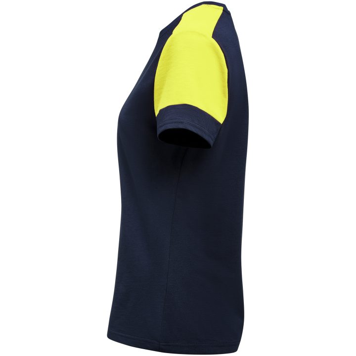 T-shirt Dam Prime T Marinblå/neongul Printer PRIME XS – billede 3