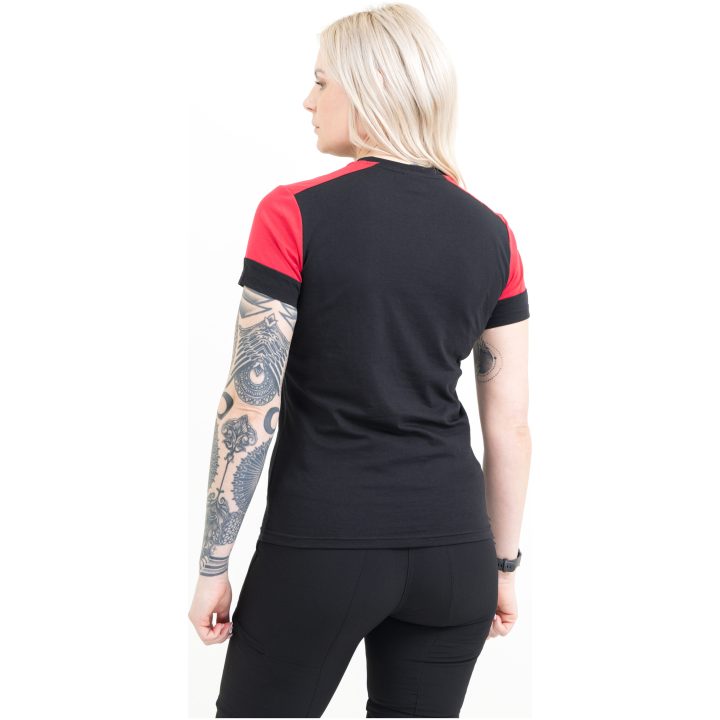 T-shirt Dam Prime T Svart/röd Printer PRIME 3XL – billede 3