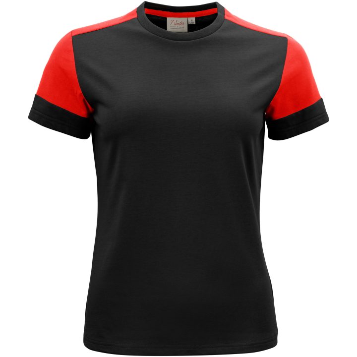 T-shirt Dam Prime T Svart/röd Printer PRIME 3XL – billede 5