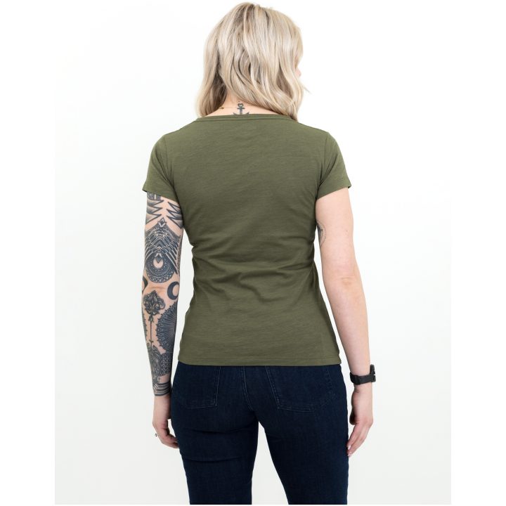 T-shirt Dam Whailford Mossgrön James Harvest – billede 3