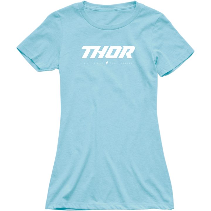 T-shirt Dame LOUD Turkis THOR Small – billede 2
