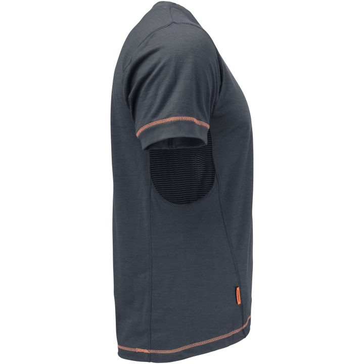 T-shirt Dry-tech™ Merinould 5595 Advanced Mørkegrå/Sort Jobman XXXL – billede 4