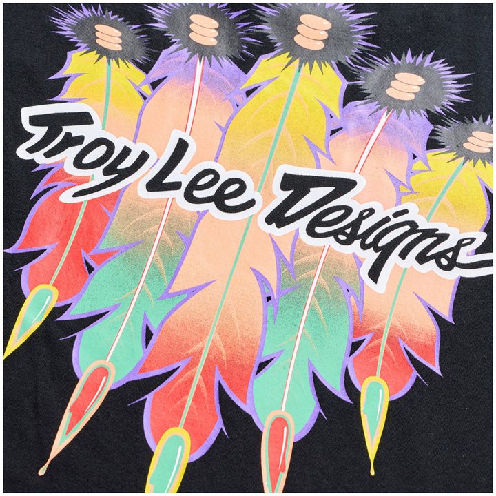 T-shirt Feather Sort TROY LEE DESIGNS XXL – billede 6