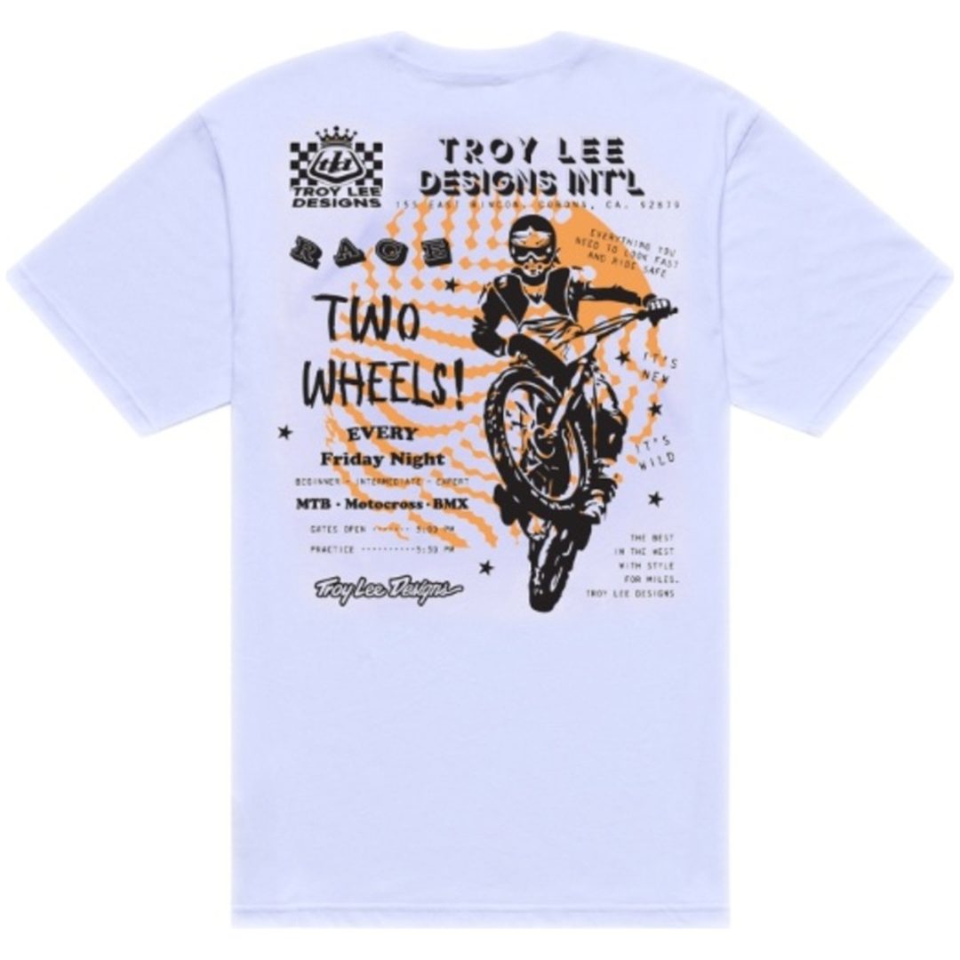 T-shirt Friday Night Hvid TROY LEE DESIGNS XXL – billede 2