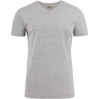 T-shirt Heavy V-neck Gråmelerad Printer Essentials