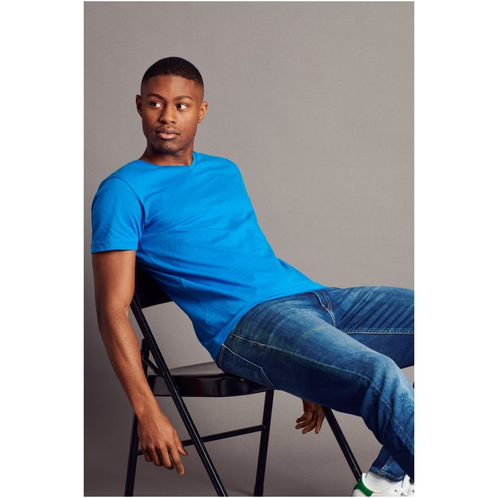 T-shirt Heavy V-neck Marinblå Printer Essentials s – billede 9