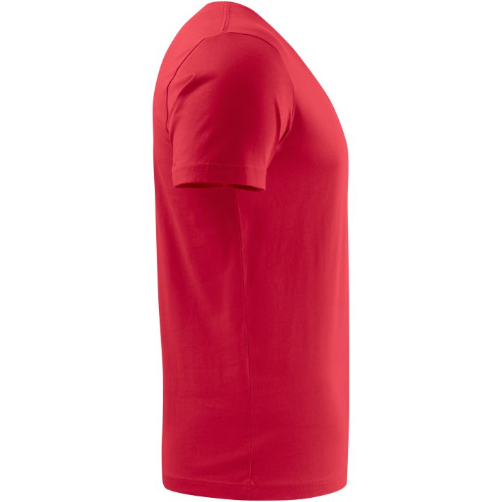 T-shirt Heavy V-neck Röd Printer Essentials s – billede 3