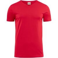 T-shirt Heavy V-neck Röd Printer Essentials