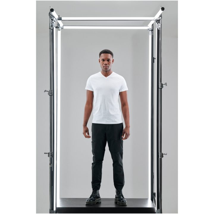 T-shirt Heavy V-neck Svart Printer Essentials s – billede 9