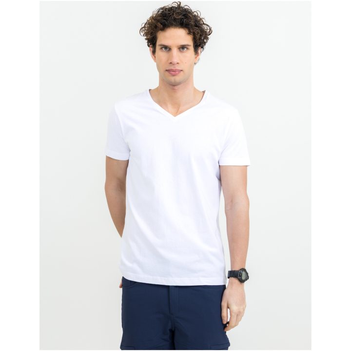 T-shirt Heavy V-neck Vit Printer Essentials s – billede 2