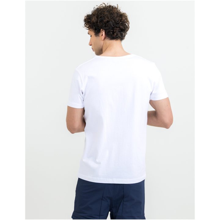 T-shirt Heavy V-neck Vit Printer Essentials s – billede 4